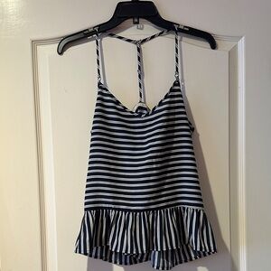 Abercrombie & Fitch Navy and White Striped Camisole